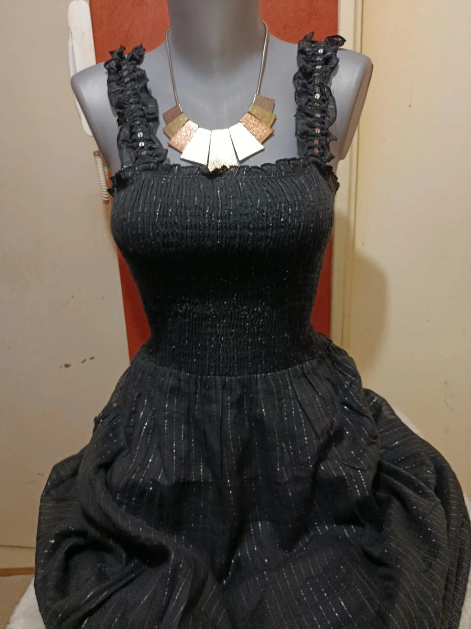 Vestido longo brilhante Nj couture tamanho G – photo 3